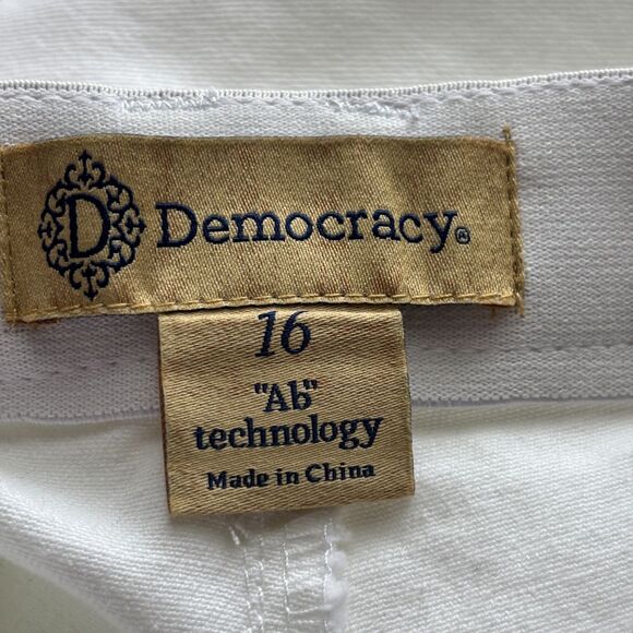 Democracy Women Jeans Ab-Technology White Denim Bootcut Coastal Size 16 H292 - Picture 8 of 10